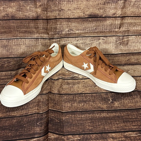 Converse Star Player 76 OX Mens Size 10 Womens Sz 11.5 In A Nutshell Suede Shoes - Picture 4 of 13